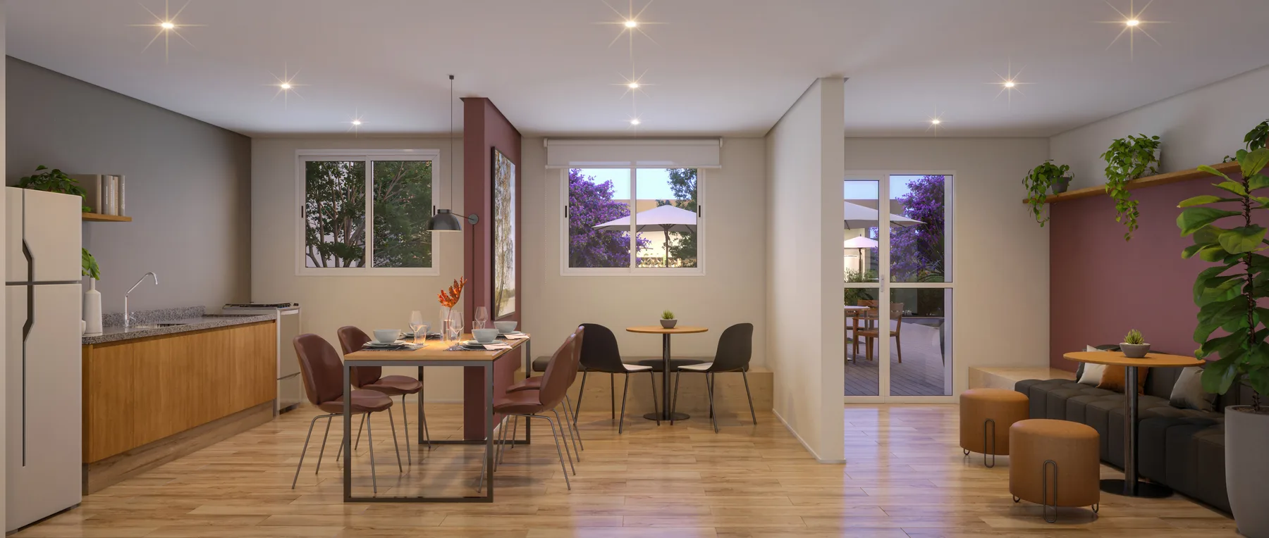 Espaço gourmet e coworking
